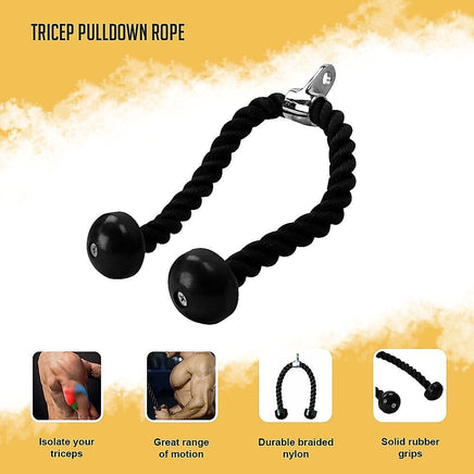 Tricep Pulldown Rope Sports & Fitness Kings Warehouse