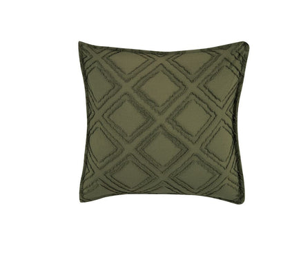 TUFTED MICROFIBRE SUPER SOFT CUSHION COVER-KHAKI GREEN Home & Garden Kings Warehouse