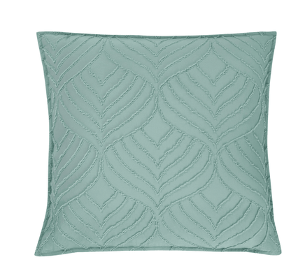TUFTED MICROFIBRE SUPER SOFT EUROPEAN PILLOWCASE-SAGE GREEN Furniture Kings Warehouse