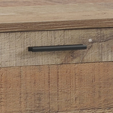 TV Cabinet with 2 Storage Drawers Cabinet Natural Wood Like Particle board Entertainment Unit in Oak colour Furniture Kings Warehouse