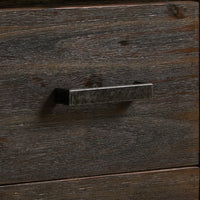 TV Cabinet with 3 Storage Drawers with Shelf Solid Acacia Wooden Frame Entertainment Unit in Chocolate Colour Furniture Kings Warehouse