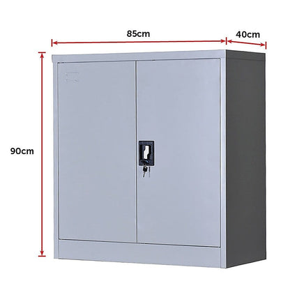 Two-Door Shelf Office Gym Filing Storage Locker Cabinet Safe Furniture Kings Warehouse