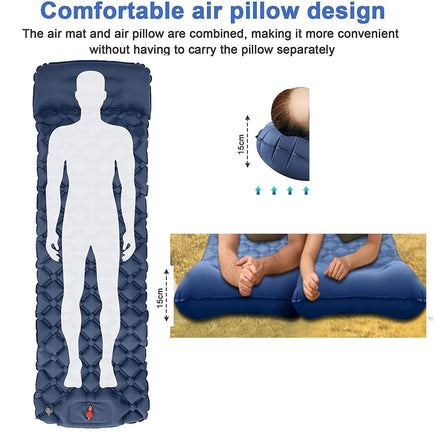 Ultralight Inflatable Camping Sleeping Pad with Pillow for Travelling and Hiking Kings Warehouse