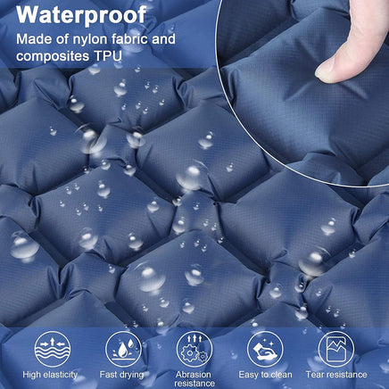 Ultralight Inflatable Camping Sleeping Pad with Pillow for Travelling and Hiking Kings Warehouse