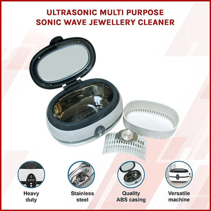 Ultrasonic Multi Purpose Sonic Wave Jewellery Cleaner Appliances Kings Warehouse