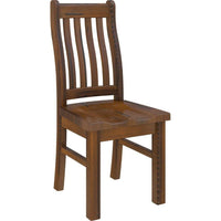 Umber Dining Chair Set of 2 Solid Pine Wood Home Dinner Furniture - Dark Brown dining Kings Warehouse 