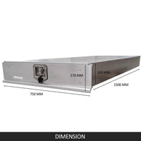 Under Tray Tool Box Trundle Drawer 1500 mm UTE Drawer Dual Extra Cab Toolbox Tools Kings Warehouse