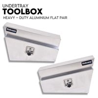 Under Tray Tool Box Underbody Pair Set 750mm Aluminium Auto Accessories Kings Warehouse