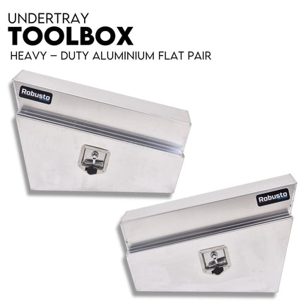 Under Tray Tool Box Underbody Pair Set 750mm Aluminium Auto Accessories Kings Warehouse