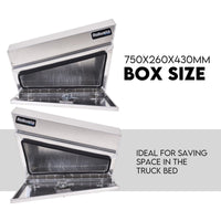 Under Tray Tool Box Underbody Pair Set 750mm Aluminium Auto Accessories Kings Warehouse