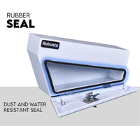 Under Tray Tool Box Underbody Pair Set 750mm White Steel Auto Accessories Kings Warehouse