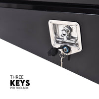 Under Tray Tool Box Underbody Pair Set 900mm Black Steel Auto Accessories Kings Warehouse