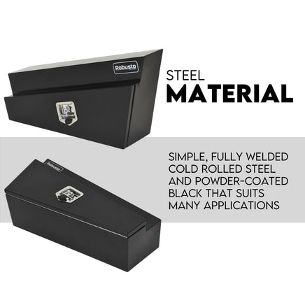 Under Tray Tool Box Underbody Pair Set 900mm Black Steel Auto Accessories Kings Warehouse