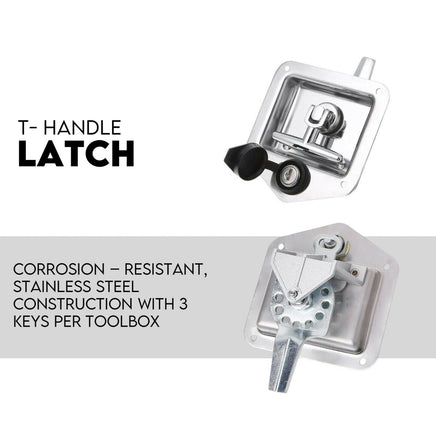 Under Tray Tool Box Underbody Pair Set 900mm Black Steel Auto Accessories Kings Warehouse