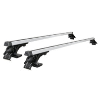 Universal Car Roof Rack 1450mm Cross Bars Aluminium Silver Adjustable Brackets Carrier 90kg BestSellers Kings Warehouse