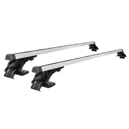 Universal Car Roof Rack 1450mm Cross Bars Aluminium Silver Adjustable Brackets Carrier 90kg BestSellers Kings Warehouse