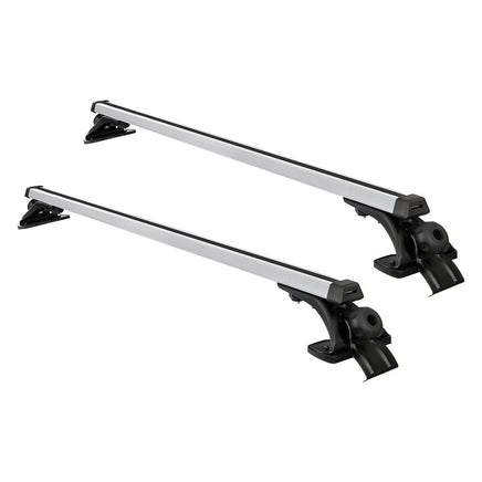 Universal Car Roof Rack 1450mm Cross Bars Aluminium Silver Adjustable Brackets Carrier 90kg BestSellers Kings Warehouse