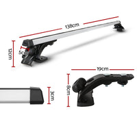 Universal Car Roof Rack 1450mm Cross Bars Aluminium Silver Adjustable Brackets Carrier 90kg BestSellers Kings Warehouse