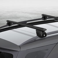 Universal Car Roof Rack Aluminium Cross Bars Adjustable 126cm Black Upgraded End of Year Clearance Sale Kings Warehouse 