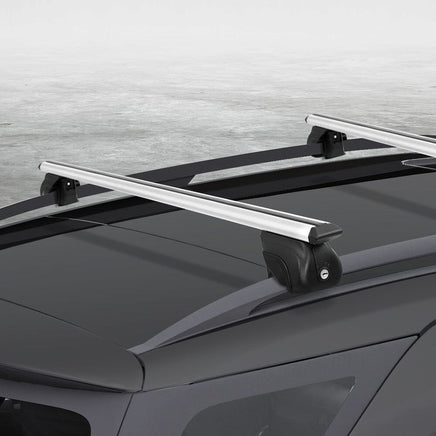 Universal Car Roof Rack Aluminium Cross Bars Adjustable 126cm Silver Upgraded End of Year Clearance Sale Kings Warehouse