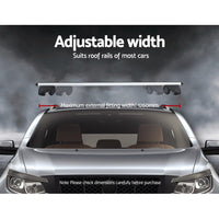 Universal Car Roof Rack Aluminium Cross Bars Adjustable 126cm Silver Upgraded End of Year Clearance Sale Kings Warehouse