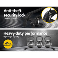 Universal Car Roof Rack Cross Bars 90cm Aluminium Adjustable Lockable 45kg Clamps Auto Accessories Kings Warehouse