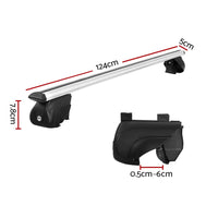 Universal Car Roof Rack Cross Bars Aluminium Adjustable 111cm Silver Upgraded End of Year Clearance Sale Kings Warehouse