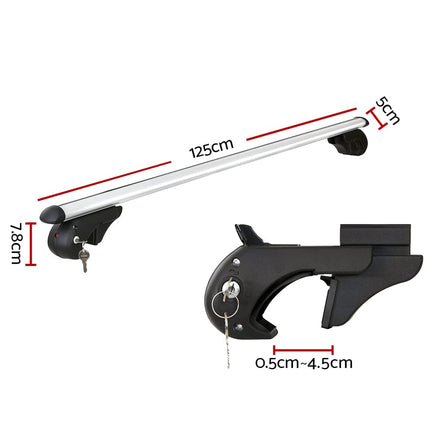 Universal Car Roof Rack Cross Bars Aluminium Silver Adjustable 108cm Racks Boxing Day Bash Kings Warehouse