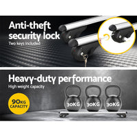 Universal Car Roof Rack Cross Bars Aluminium Silver Adjustable 108cm Racks Boxing Day Bash Kings Warehouse