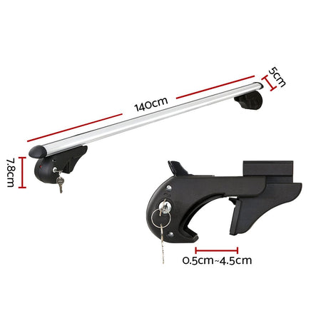 Universal Car Roof Racks Pod Cross Bars Aluminium Adjustable 123cm Sliver Auto Accessories Kings Warehouse