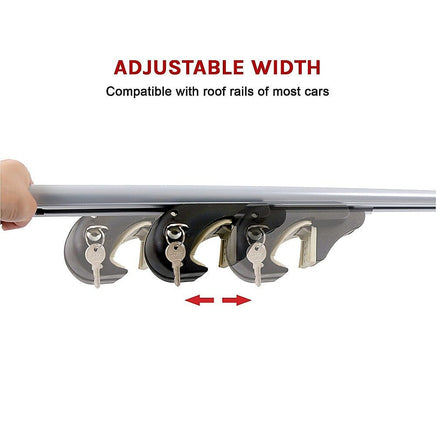 Universal Car Top Roof Rail Rack Cross Bar Aluminium Lockable 1350MM Outdoor Recreation Kings Warehouse