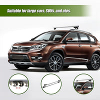Universal Car Top Roof Rail Rack Cross Bar Aluminium Lockable 1350MM Outdoor Recreation Kings Warehouse