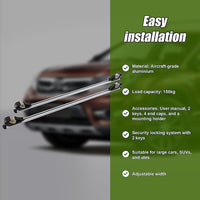 Universal Car Top Roof Rail Rack Cross Bar Aluminium Lockable 1350MM Outdoor Recreation Kings Warehouse