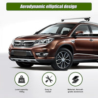 Universal Car Top Roof Rail Rack Cross Bar Aluminium Lockable 1350MM Outdoor Recreation Kings Warehouse