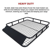 Universal Roof Rack Basket - Car Luggage Carrier Steel Cage Vehicle Cargo Outdoor Recreation Kings Warehouse