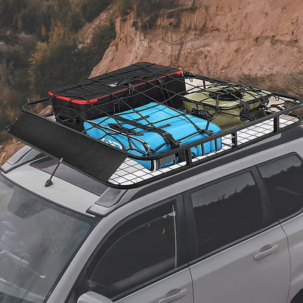 Universal Roof Rack Basket - Car Luggage Carrier Steel Cage Vehicle Cargo Outdoor Recreation Kings Warehouse