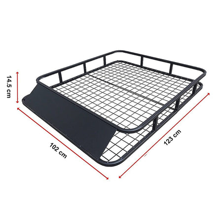 Universal Roof Rack Basket - Car Luggage Carrier Steel Cage Vehicle Cargo Outdoor Recreation Kings Warehouse