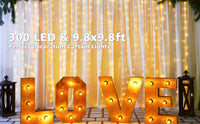 USB Powered 300 LED Curtain String Light with 8 Modes and Remote Control for Bedroom Party Wedding Decorations Kings Warehouse