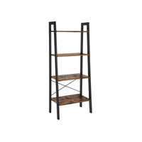 VASAGLE 4 Tier Ladder Shelf Rustic Brown Kings Warehouse 