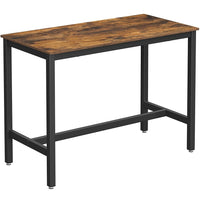 VASAGLE Bar Table Industrial Kitchen Table Dining Table With Solid Metal Frame for Cocktails Bar Party Cellar Restaurant Living Room Wood Look LBT91X Kings Warehouse 