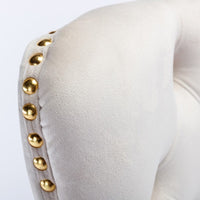 Velvet Home Office Chair- Beige Furniture Kings Warehouse