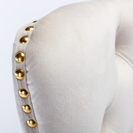 Velvet Home Office Chair- Beige Furniture Kings Warehouse