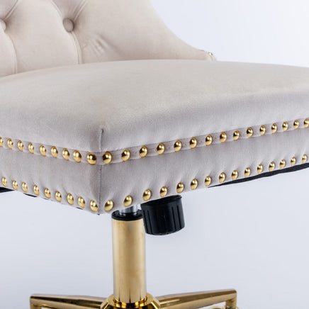 Velvet Home Office Chair- Beige Furniture Kings Warehouse