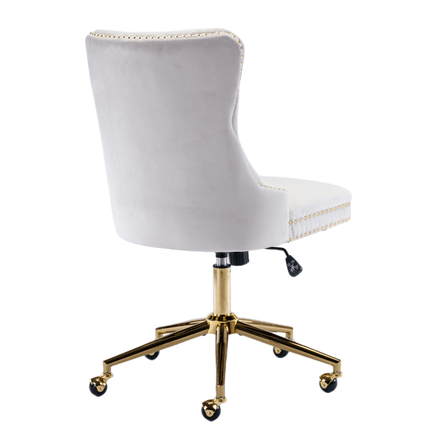 Velvet Home Office Chair- Beige Furniture Kings Warehouse