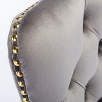 Velvet Home Office Chair- Grey Furniture Kings Warehouse