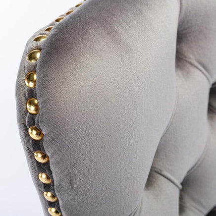 Velvet Home Office Chair- Grey Furniture Kings Warehouse