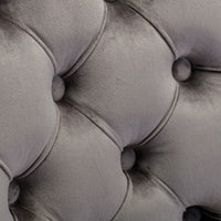 Velvet Home Office Chair- Grey Furniture Kings Warehouse