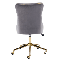 Velvet Home Office Chair- Grey Furniture Kings Warehouse