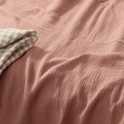 Vintage Design Homewares Hugo Clay Cotton Gauze Quilt Cover Set Super King Home & Garden Kings Warehouse