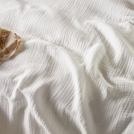 Vintage Design Homewares Hugo White Cotton Gauze Quilt Cover Set Queen Home & Garden Kings Warehouse